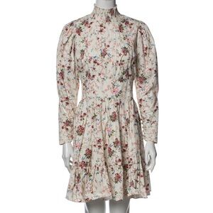 byTiMo Long Sleeve Floral Dress in Cream